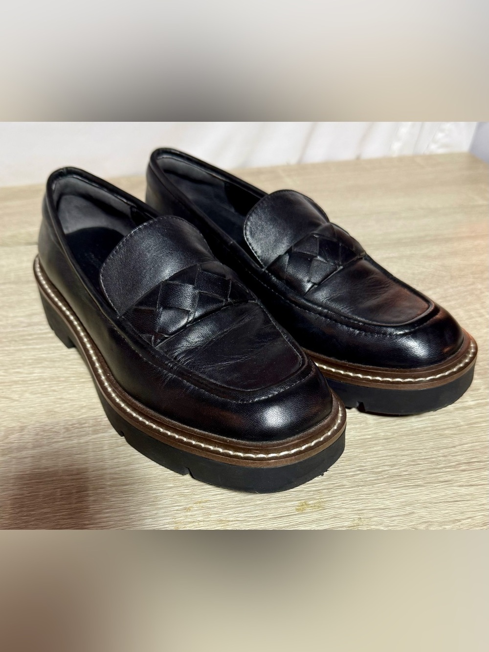 Nordstrom Women’s Torie Platform Loafer Black Size 7W